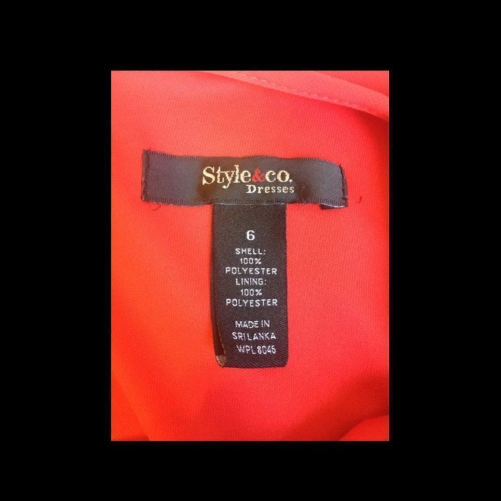 Nwt style & co red dress size 6 - Picture 3 of 6